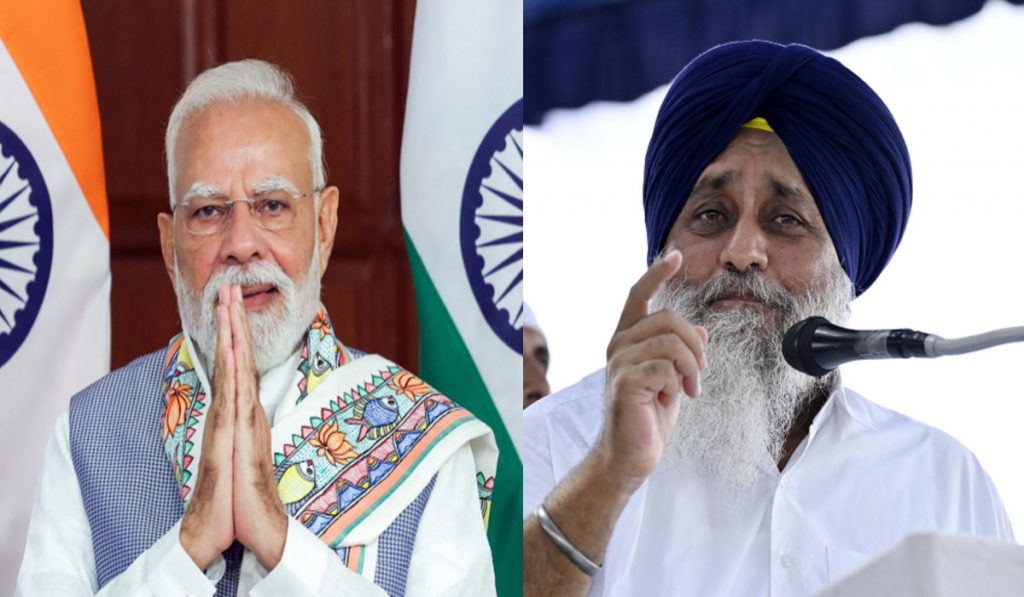 SAD Sukhbir Badal meets PM Modi