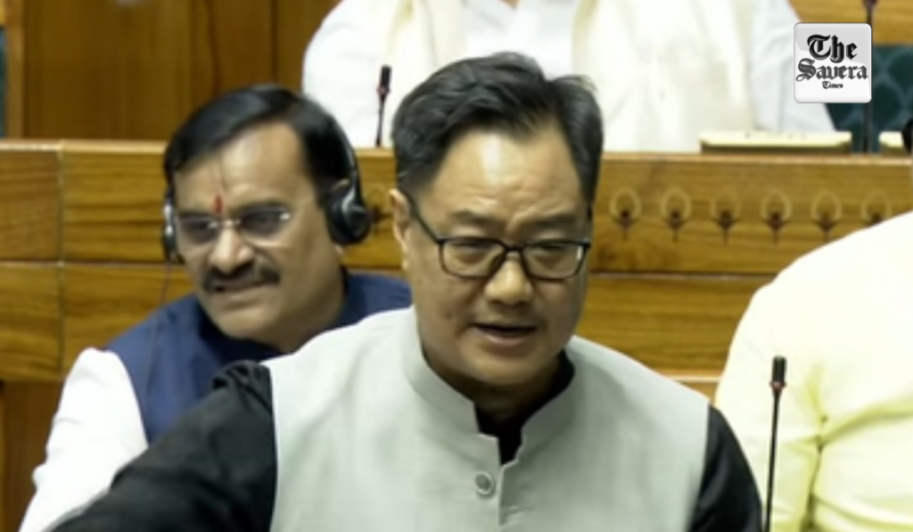 Lok Sabha adjourned for the day over intense sloganeering; Rijiju slams Oppn