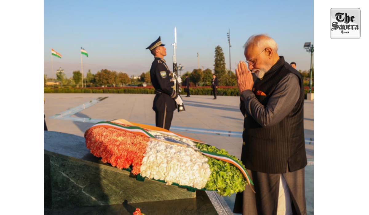 PM Modi lays wreath at Tashkent’s Yangi Uzbekistan Park