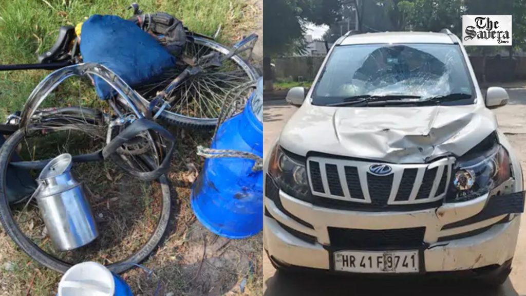 Kurukshetra Road Accident: Shopkeeper Killed After SUV Hits Bicycle, Driver Flees