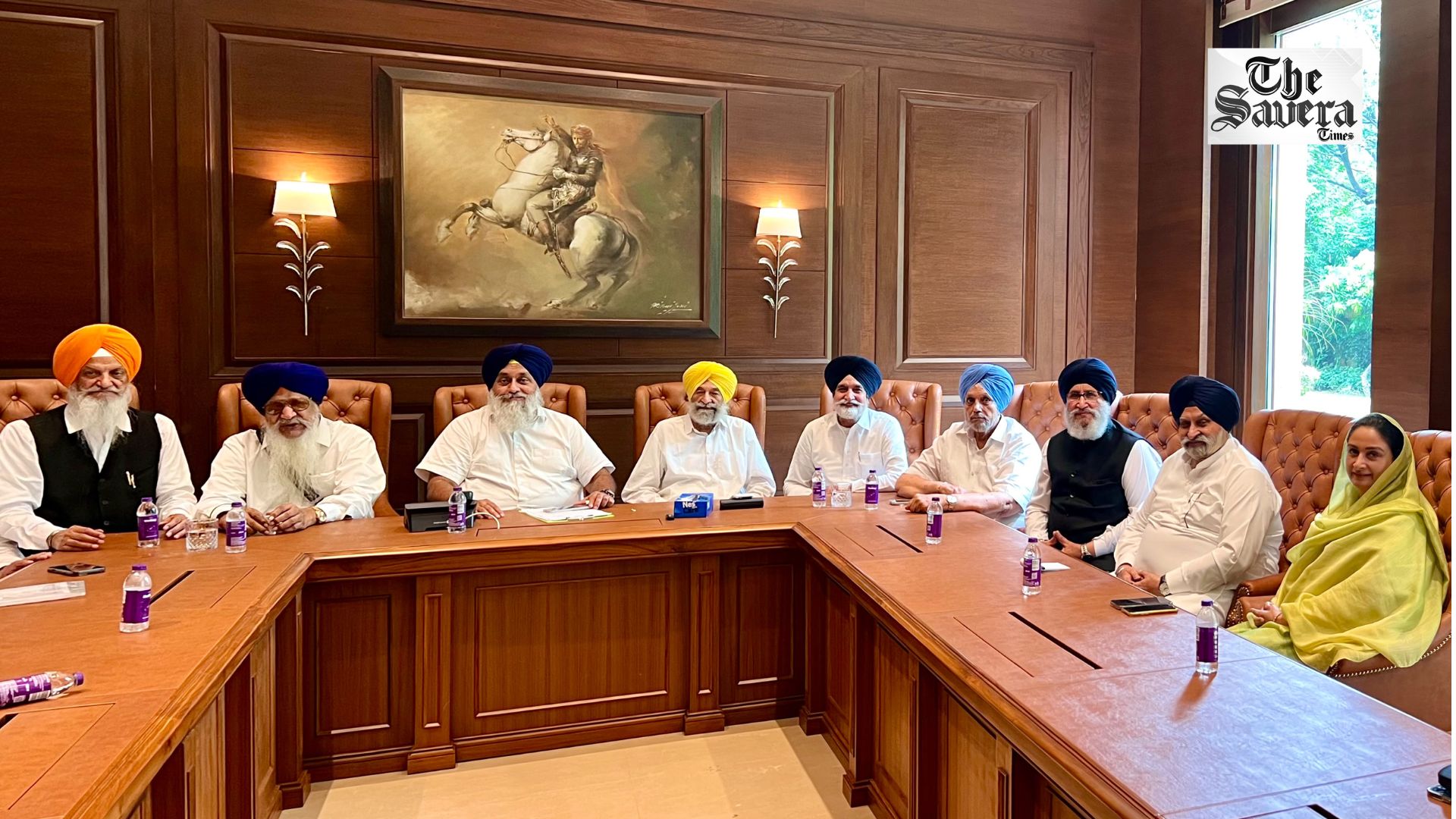 SAD Chief Sukhbir Singh Badal Holds Meeting With Senior Party Leadership in Chandigarh