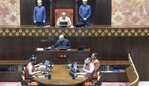 Rajya Sabha adjourned briefly amid heavy sloganeering by members