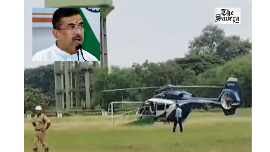 Suvendu Adhikari’s Helicopter Makes Emergency Landing in Bengal’s Kolaghat Due to Bad Weather