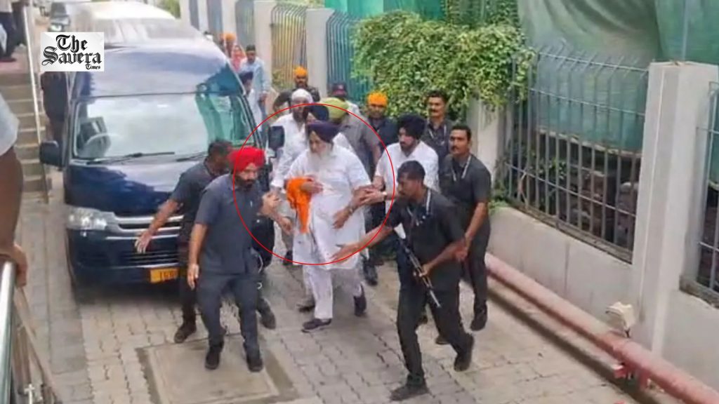 SAD Chief Sukhbir Singh Badal Attacked at Nanded Sahib, Rushed to Hospital