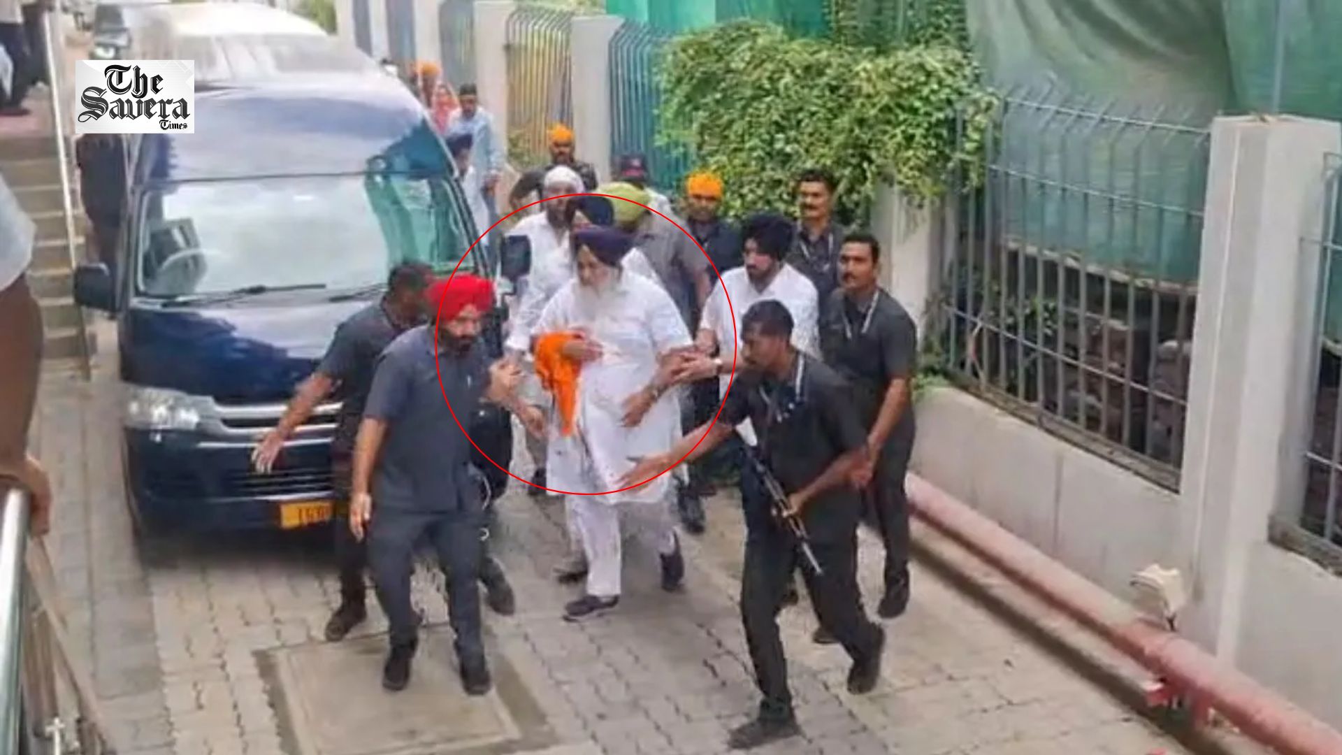 SAD Chief Sukhbir Singh Badal Attacked at Nanded Sahib, Rushed to Hospital