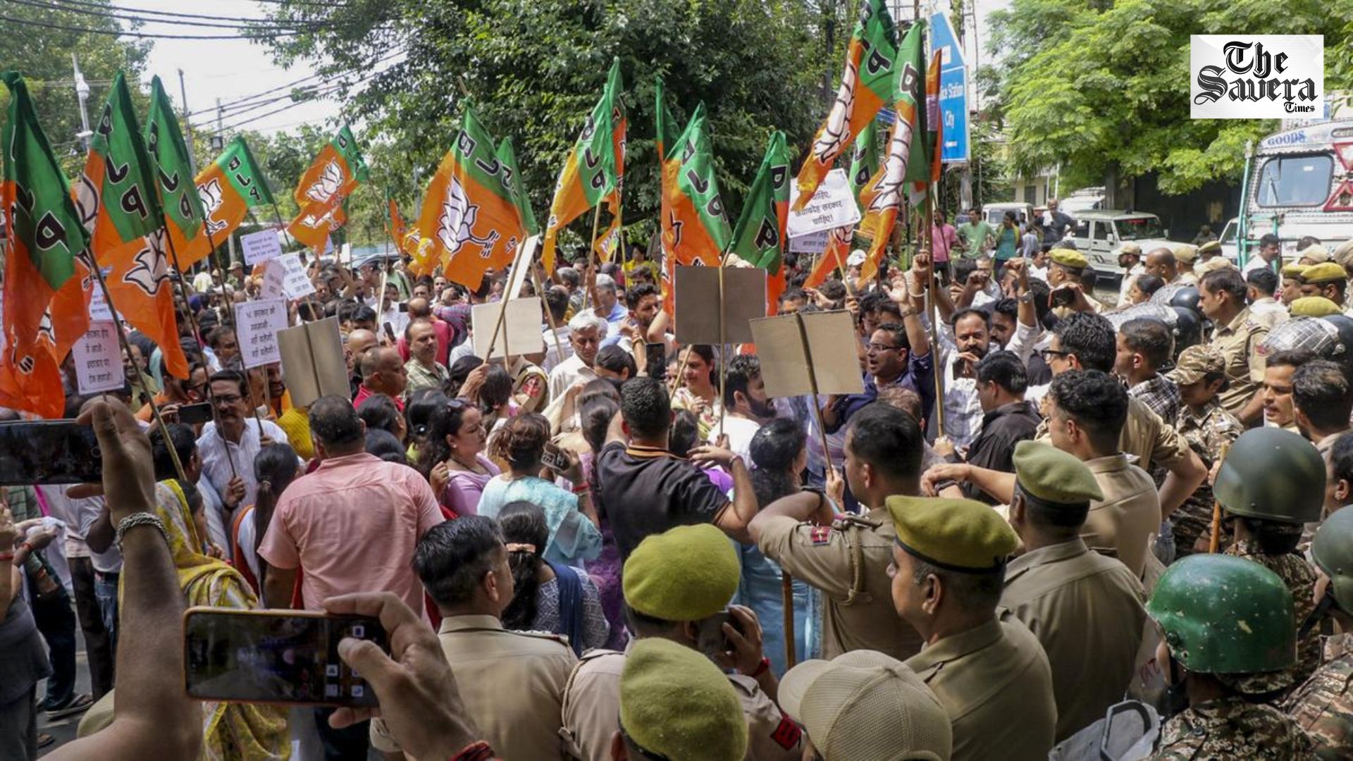 BJP Holds Protest March In Jammu, Accuses Omar Abdullah Govt Of Failing Electoral Promises