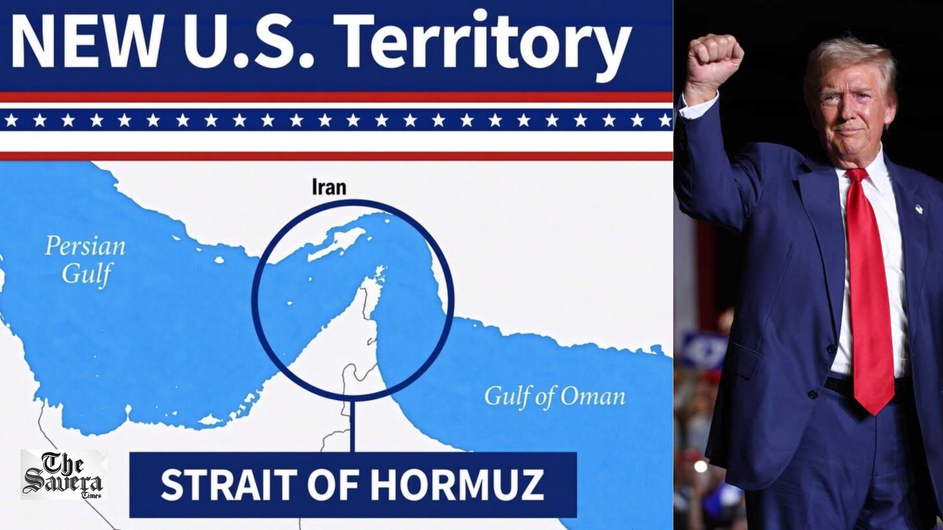 Trump Posts Map Labelling Strait of Hormuz as ‘New US Territory’ Amid Iran Tensions