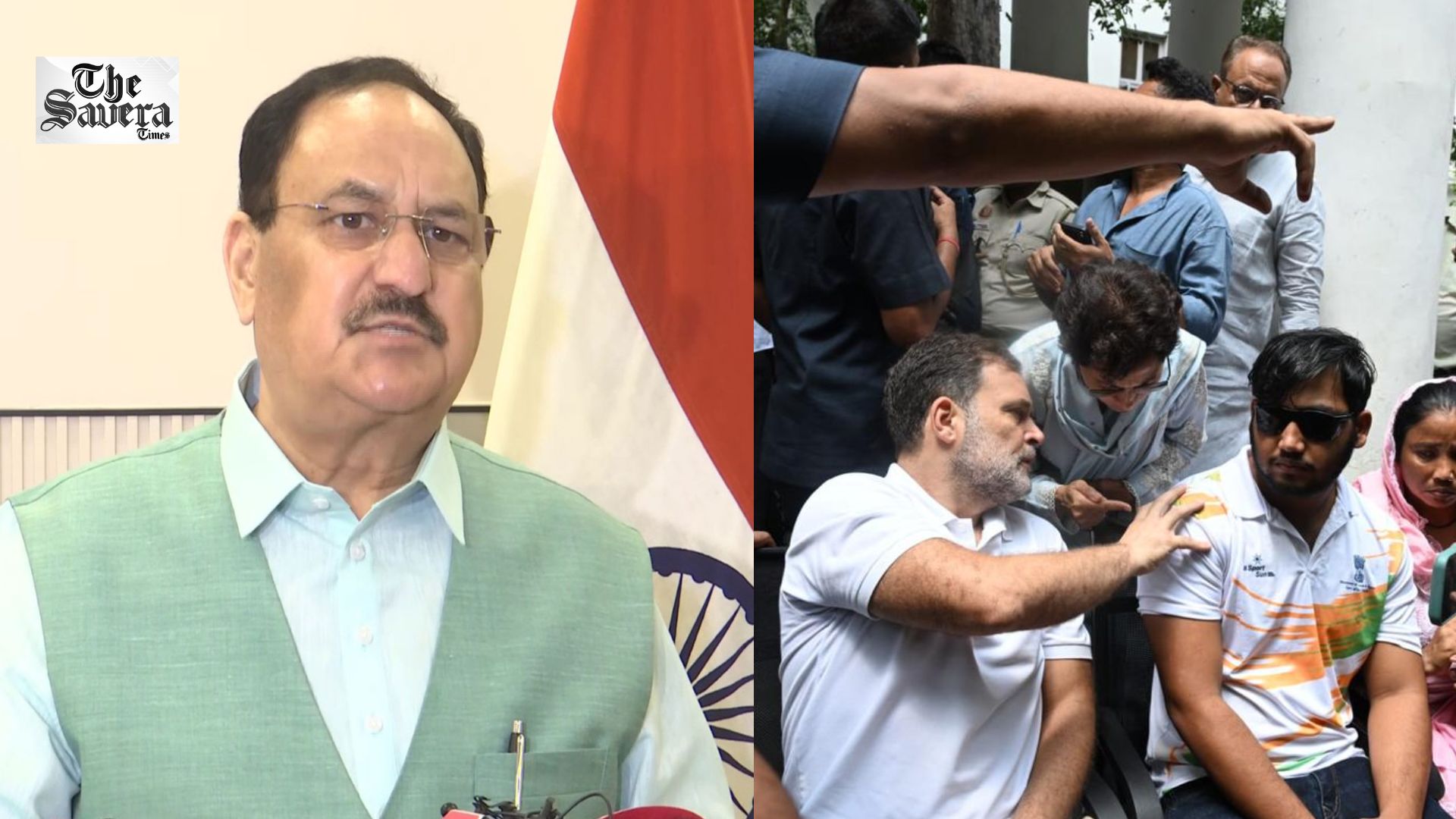 J.P. Nadda Slams Rahul Gandhi Over Police Station Protest, Calls It ‘Camera-Centric Drama’