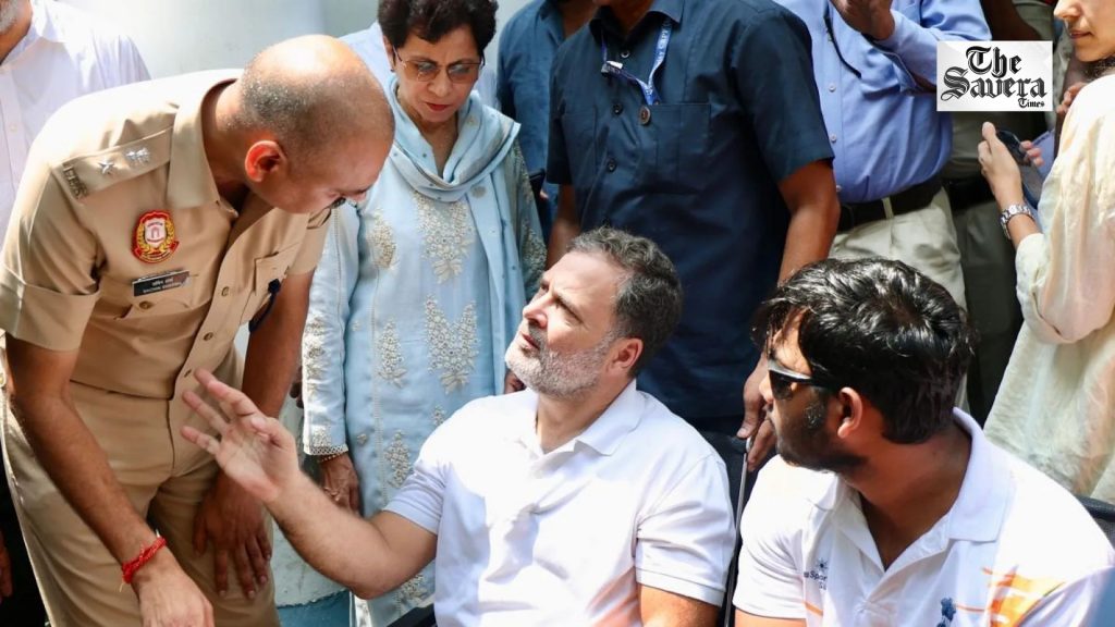 Delhi Police Registers FIR Over Pellet Gun Complaint as Rahul Gandhi Stages Dharna