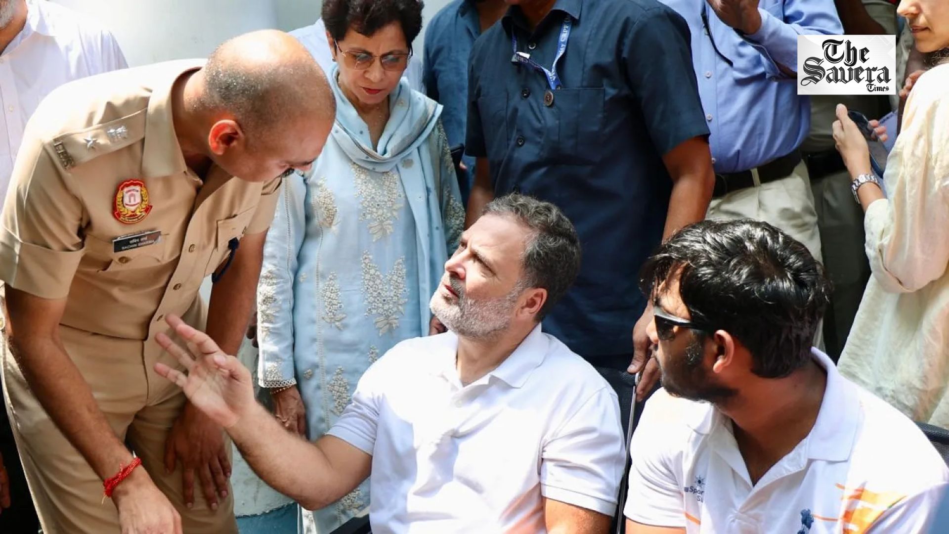 Delhi Police Registers FIR Over Pellet Gun Complaint as Rahul Gandhi Stages Dharna