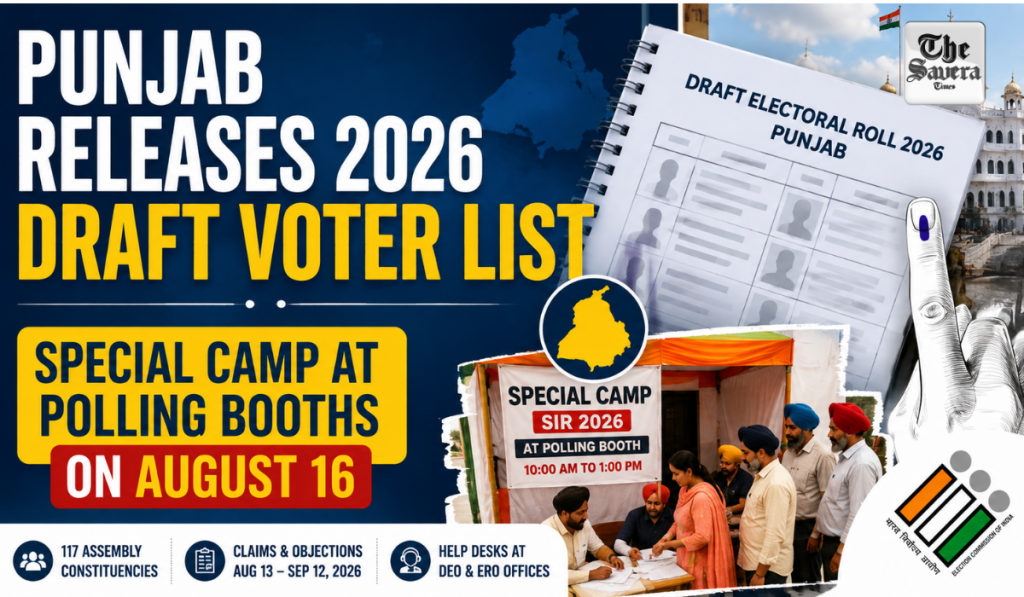 Punjab Releases 2026 Draft Voter List, Special Camp at Polling Booths on August 16