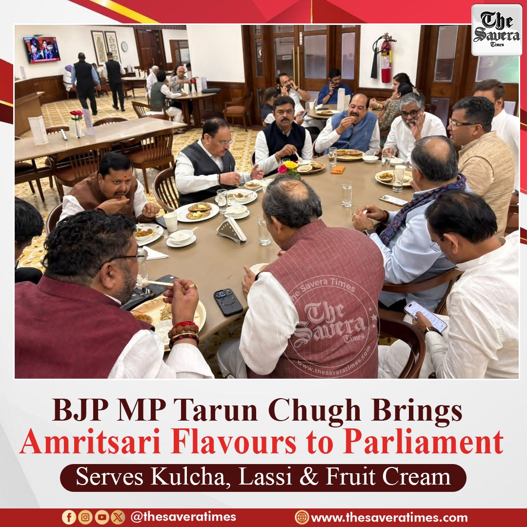 BJP MP Tarun Chugh Brings Amritsari Flavours to Parliament, Serves Kulcha, Lassi & Fruit Cream