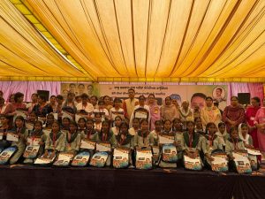 In the first phase, 5,710 girl students studying in Classes 6 to 12 receive school bags