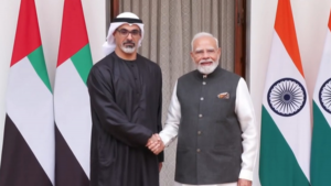 PM Modi Meets Abu Dhabi Crown Prince Sheikh Khaled on BRICS Summit Sidelines