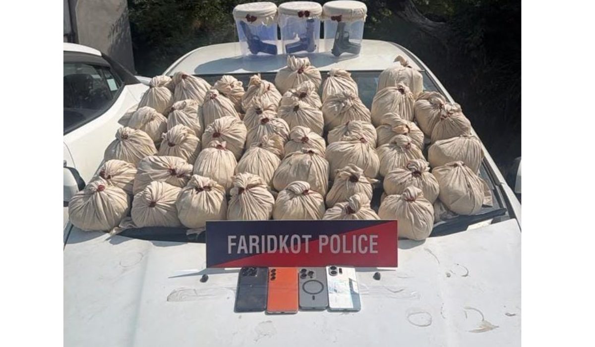 Faridkot Police Arrest 4, Recover 47.3 Kg Heroin and Weapons