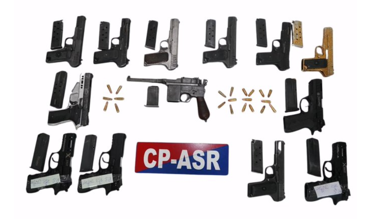 Amritsar Police Bust 6 Illegal Arms Supply Networks, Arrest 8; 13 Pistols Recovered