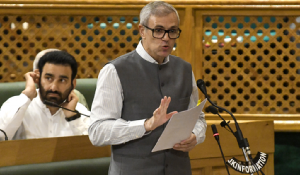 Omar Abdullah Tables J&K Statehood Resolution, BJP MLAs Protest in Assembly