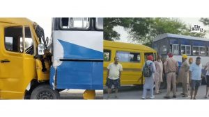 Mansa School Bus Collides With PRTC Bus, 10-15 Injured; Driver Suffers Fractures In Both Legs