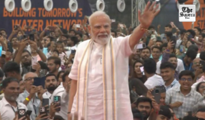 PM Modi gets rousing welcome in Vadodara, to unveil projects worth over Rs 35,000 crore