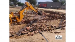 DTP Bulldozer Action in Agroha: Illegal Colony Roads Dug Up, Plot Foundations Demolished