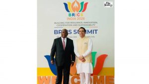 South African President Ramaphosa Arrives in New Delhi for BRICS Summit