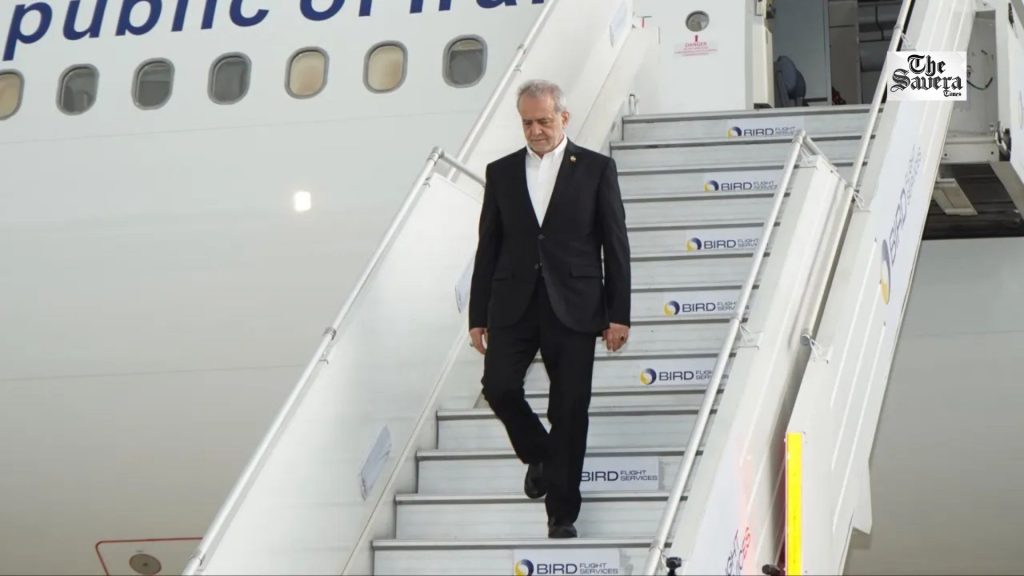 Iranian President Masoud Pezeshkian Arrives in New Delhi to Attend 18th BRICS Summit