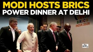 PM Modi Hosts Gala Dinner For BRICS Leaders At Bharat Mandapam In Delhi