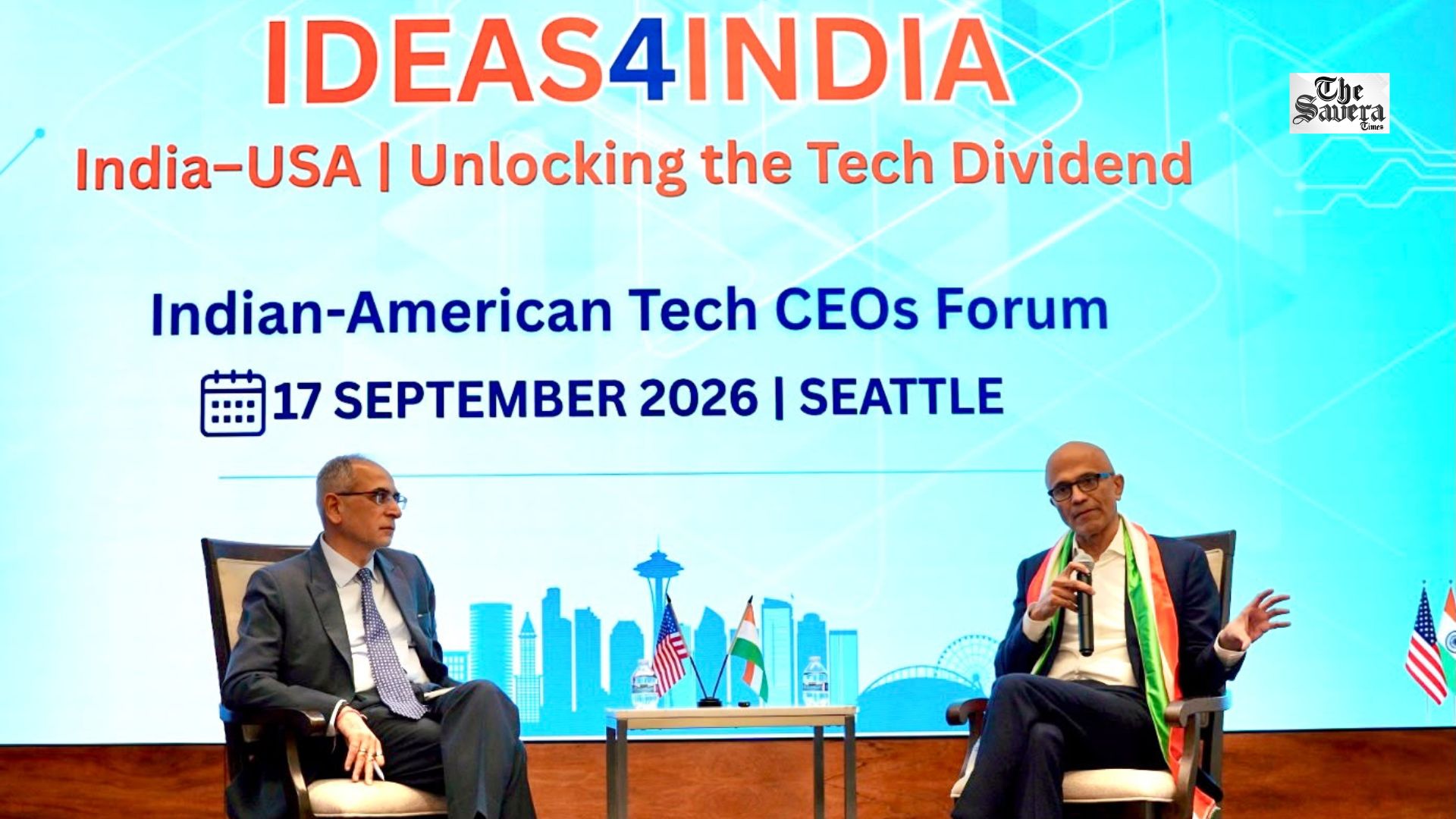 Microsoft CEO Satya Nadella Addresses IDEAS4INDIA Forum in Seattle