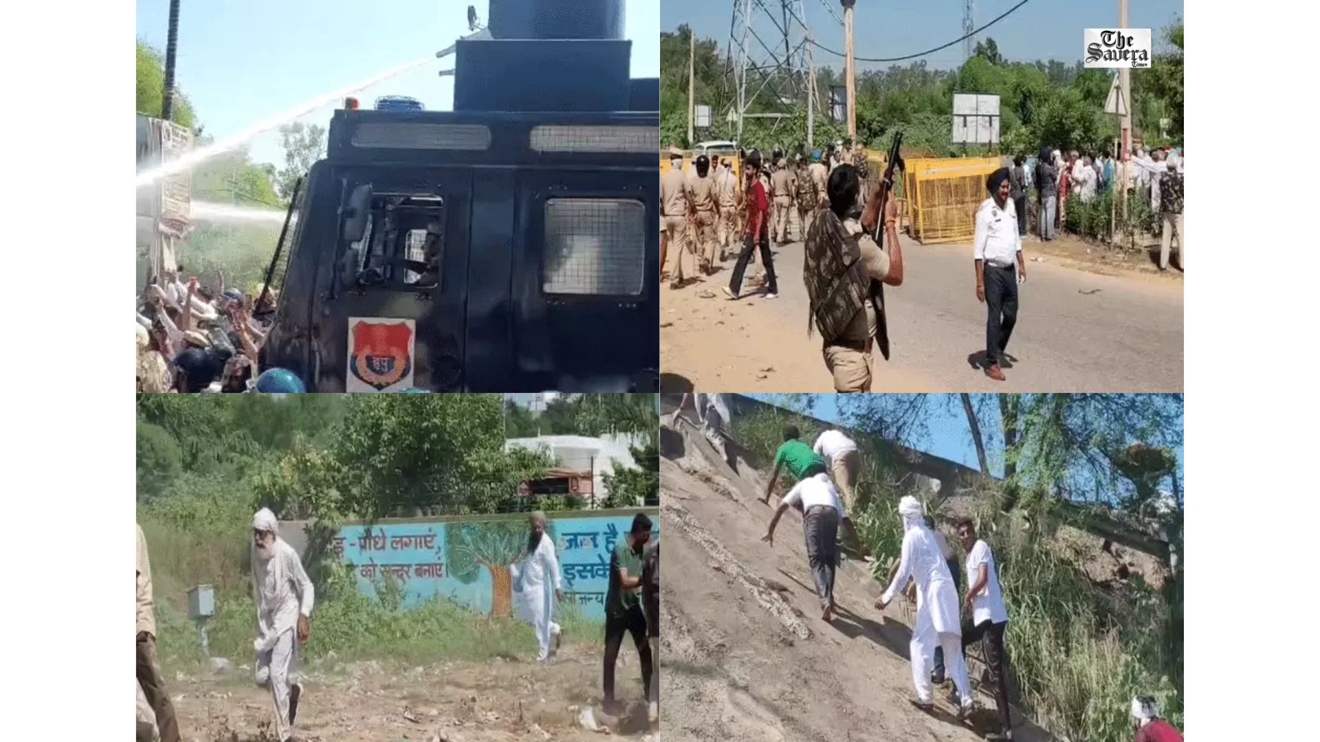 Kurukshetra Farmers Clash With Police Over Paddy Procurement; Tear Gas, Water Cannons Used