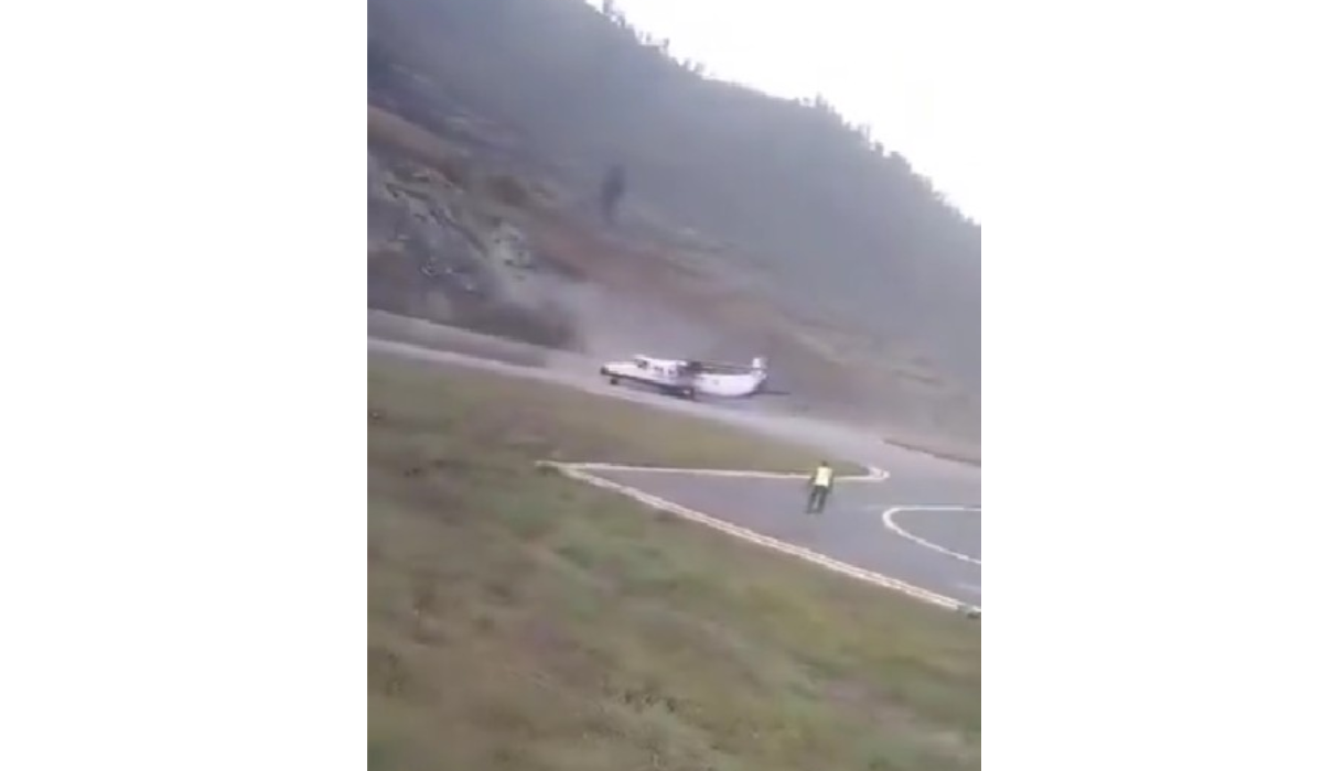 Narrow escape for passengers as airplane’s rear tyre comes off during landing in Nepal airport