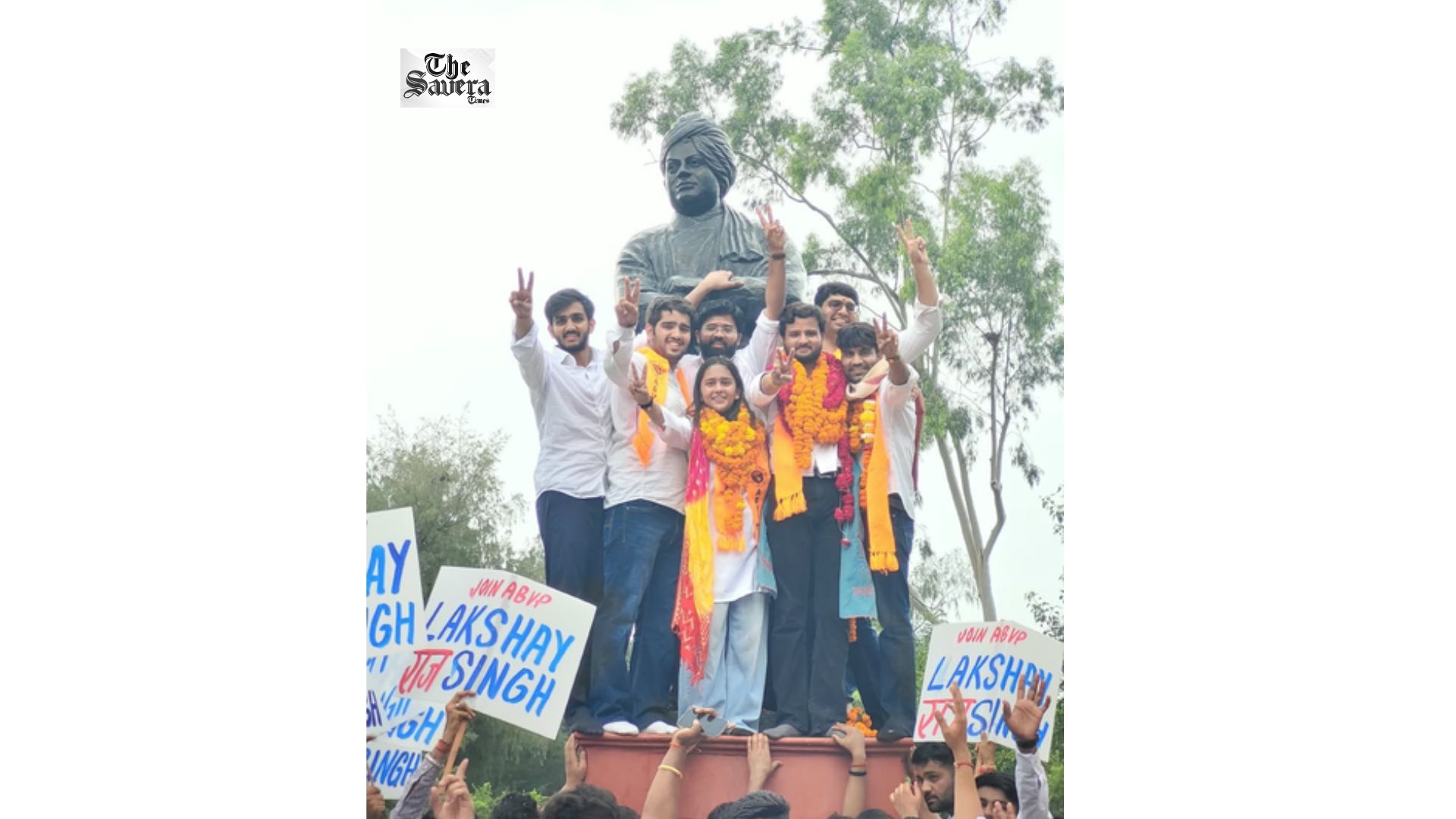 BJP Hails ABVP Victory In DUSU Polls, Targets Congress Over ‘Jhooth Ki Goonj’ Remark