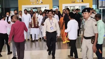 Nitin Nabin arrives in Patna ahead of Bihar MLC elections