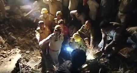 UP: Under-construction house collapses in Bulandshahr, three rescued safely