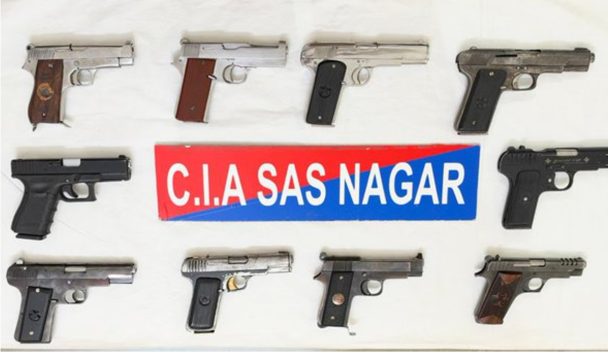 SAS Nagar Police busts illegal arms supply network, seizes 10 pistols; 3 accused arrested