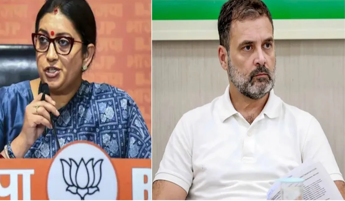 Smriti Irani enraged by Rahul Gandhi’s comments on the RSS, questioning his attitude towards women