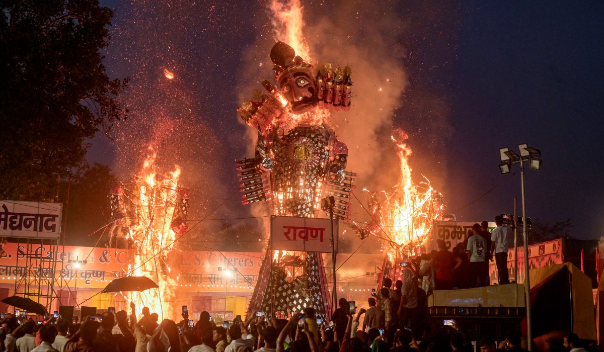 Burning of Ravana Amid Changing Times