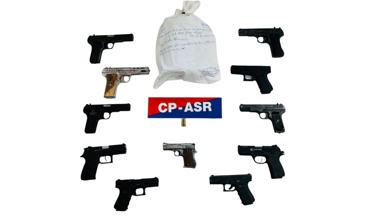 Amritsar Police Recover 11 Pistols and 2.293 Kg Heroin, Arrest 8