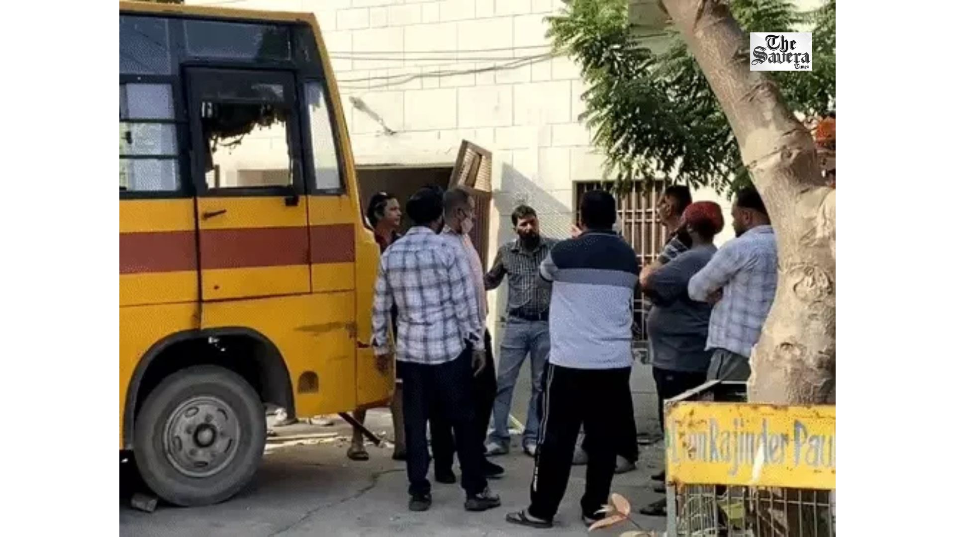Jalandhar School Bus Crashes Into House While Avoiding Pickup Truck, Child Injured