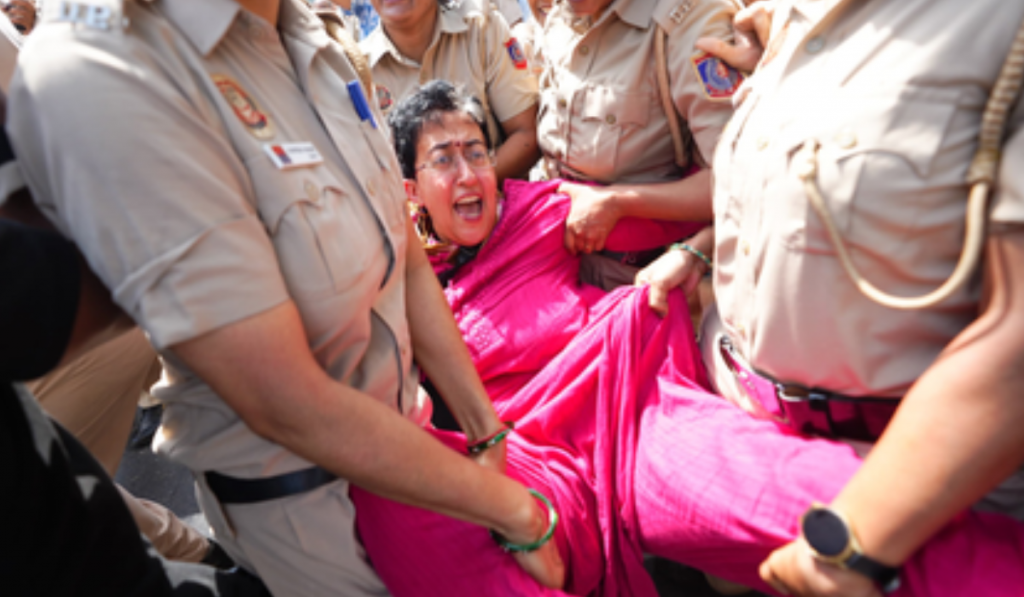 'Not afraid of police': AAP leaders detained in Delhi during protest against CEC