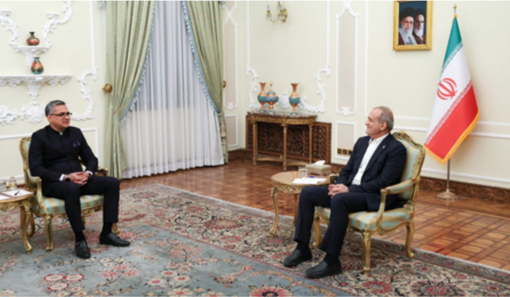 Indian envoy presents credentials to Iran President, reiterates New Delhi's commitment to strengthen ties