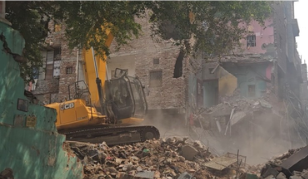 Demolition drive carried out in Delhi’s Seemapuri following building collapse