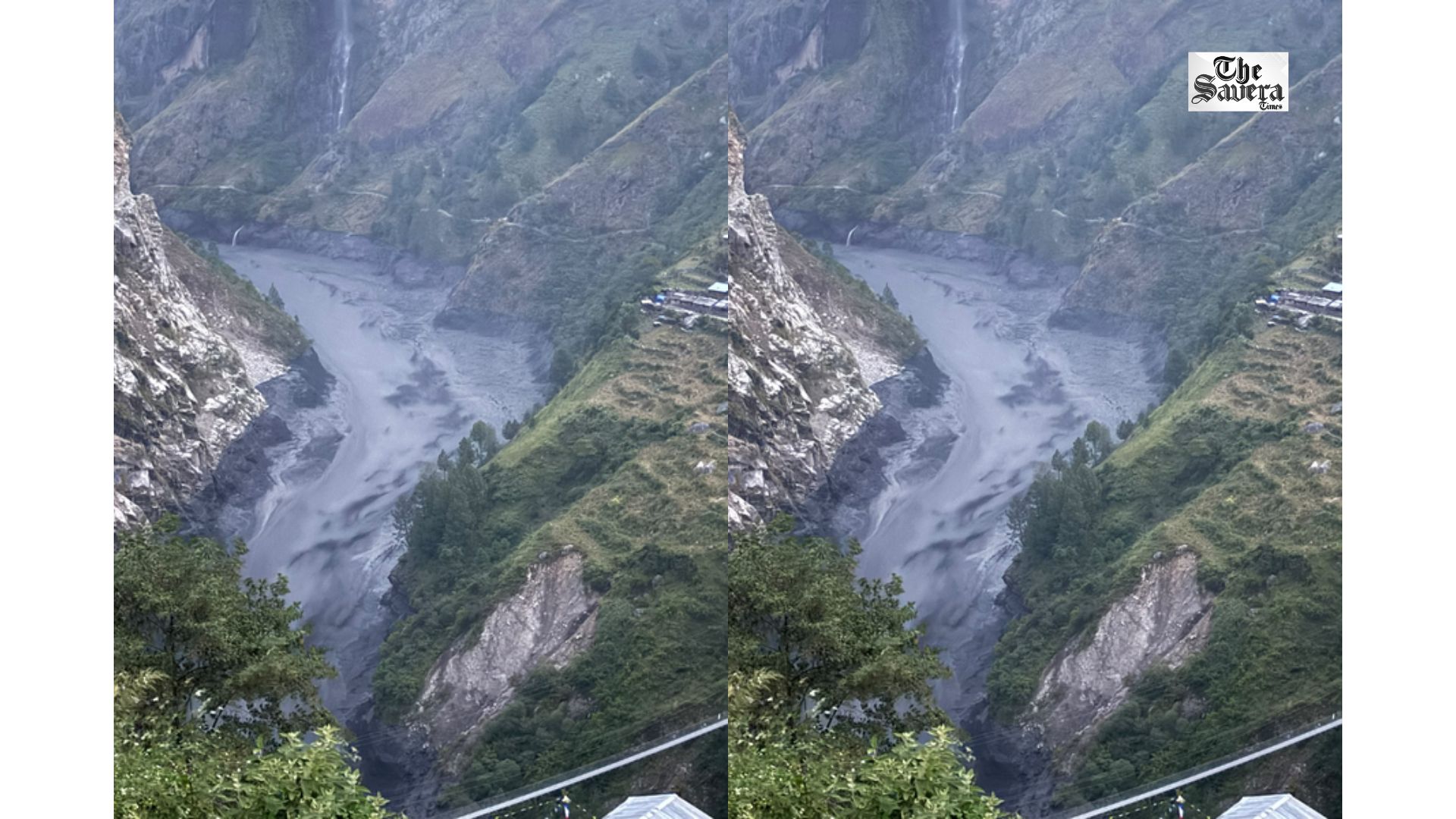 Flash Flood in Nepal’s Budhi Gandaki River Sweeps Away Dozens of Houses