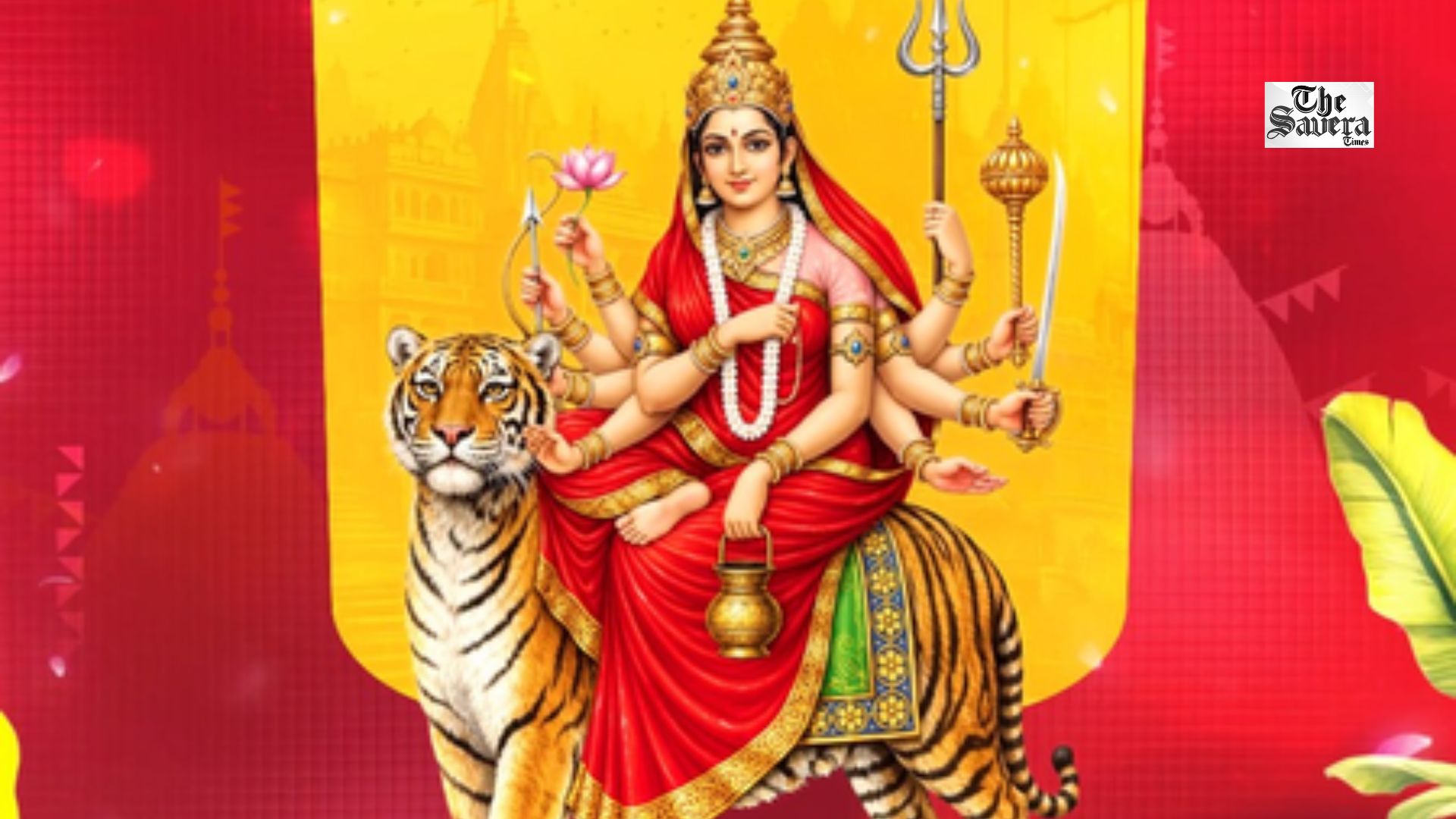 CM Yogi, Nitin Gadkari Extend Navratri Wishes on Day 3, Pray to Maa Chandraghanta