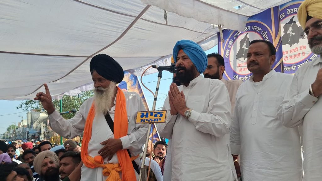 Parminder Singh Jhota Murder Case: Kewal Singh Dhillon Attacks AAP Government at Mansa Morcha, Calls for Protest with Black Turbans